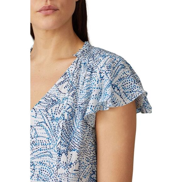 Parker Blue Printed Exie Blouse - Picture 3 of 8
